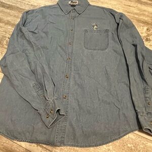Vintage Blue Pillsbury Doughboy Button Down Shirt